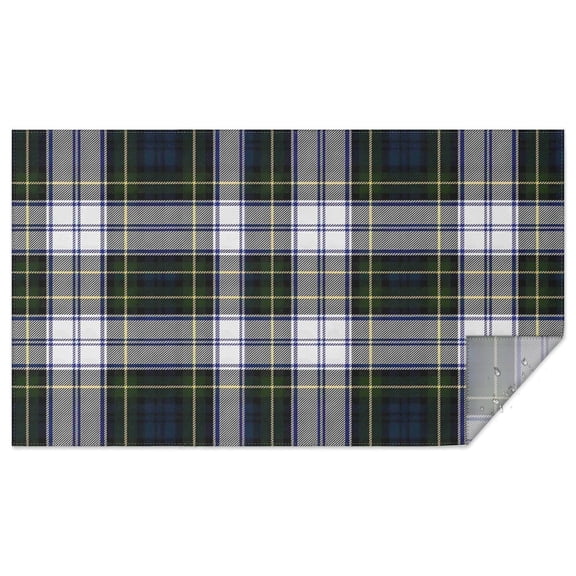 Blue Green Plaid Checkered Pattern Rectangle Tablecloth 60"x102",Waterproof Polyester Rectangle Table Cloth, Wipeable Spillproof Polyester Tablecloth for Dining, Camping, Indoor and Outdoor
