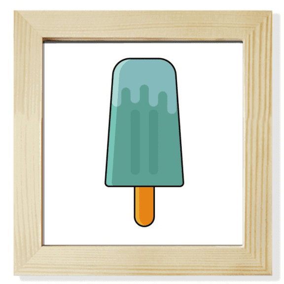 Blue Green Popsicle Sweet Ice Square Picture Frame Wall Tabletop Display