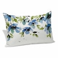 thumbnail image 1 of Blue Green Spring Floral Pillow Covers, Linen Long Throw Pillow Case, Weeping Botanical Summer Holiday Pillow Protector Decorative Cushion Cover for Living Room/Bedroom 20" x 36", 1 of 8
