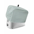 thumbnail image 1 of Blue Green Toaster Cover 4 Slice, Large Kitchen Appliance Covers, Grid Checkered Plaid Gingham Lattice Trellis Toaster Oven Cover with Loop, Bread Machine Cover Polyester Dust Cover Protection, 1 of 4