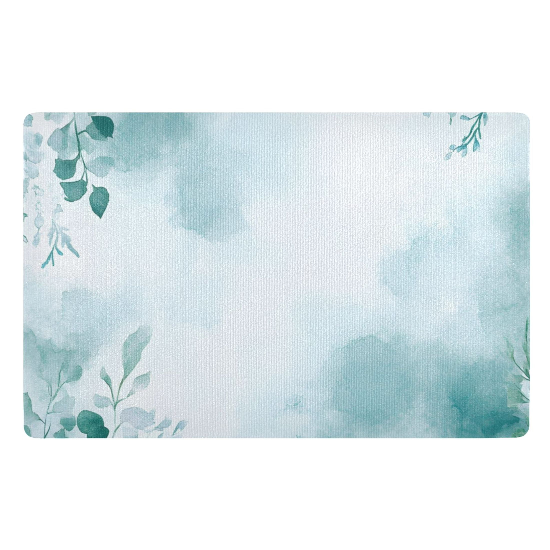 Blue Green Tree Branches Floor Door Mat Outdoor Indoor for Home ...