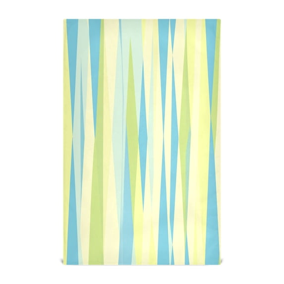 Blue Green Yellow Stripes Decorative Waffle Towel Kitchen Dishcloth 28x18in Multi-Use Tea Towel