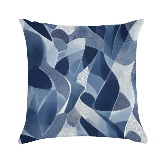 Blue And Grey Abstract Art Artwork Pillow Covers,Blue And Grey Abstract Art Artwork Throw Pillow Covers 24"×24" ,Living Room Sofa Couch Pillow Covers,Decorative Pillow Covers