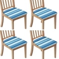 thumbnail image 1 of Blue and Grey Abstract Art Artwork Seat Covers for Dining Room Chairs Set Of 4,Stretch Printed Washable Chair Seat Cover with Elastic Ties and Button,Removable Waterproof Couch Cushion Covers, 1 of 6