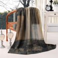 thumbnail image 1 of Blue & Grey Abstract Art Flannel Throw Blanket - Soft Cozy & Warm Couch Blanket for Sofa Bed - Funny Plush Blanket for Baby Toddler Women Friend - 50x60inch, 1 of 5
