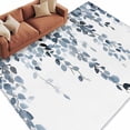 thumbnail image 1 of Blue Grey Area&nbsp;Rug 5x8ft Eucalyptus Leaves Pastoral Plants Farmhouse Non-Slip&nbsp;Washable Square&nbsp;Rugs Soft Felt Indoor Floor Mat for Bedroom Kitchen Living Room Bathroom, 1 of 9