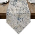 thumbnail image 1 of Blue Grey Boho Table Runner Linen Burlap Table Runner 120 Inches Long Retro Ethnic Tribe Abstract Art Dresser Scarves for Kitchen Island Coffee Dining Room Party Wedding Holiday Decoration 13"x120", 1 of 8
