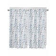 thumbnail image 1 of Blue Grey Botanical Bathroom Window Curtain, Spring Floral Summer Farmhouse Light Filtering Coffee Kitchen Curtains, Bedroom Living Room Curtains 2 Panel 84"x63", 1 of 6
