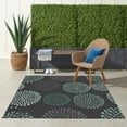 thumbnail image 1 of Blue Grey Botanical Floral Indoor Outdoor Waterproof Area Rug Outside Rug For Backyard Garden Patio Deck Balcony Porch Livingroom Bedroom RV Camping Floor Carpet Mat 5x6ft, 1 of 6