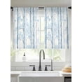 thumbnail image 1 of Blue Grey Branches Sheer Curtains for Living Room Bedroom Vintage Blue Forest Gray Sheer Curtains 54 Inch Long 2 Panels Set Light Filtering Curtain Window Treatments Drapes for Dining Room, 1 of 6
