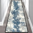 thumbnail image 1 of Blue Grey Cloud Abstract Hallway Runner Rug, 60x18 Inches Modern Tie-Dye Long Floor Mat, Non-Slip Washable Contemporary Art Rug for Entryway Kitchen, 1 of 9