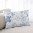 thumbnail image 1 of Blue Grey Coastal Small Pillow Covers,Sea Turtle Nautical Coral Summer Beach Breathable Throw Pillow Cases with Invisible Zipper,Decorative Pillowcase Pillows Protectors for Sofa Bed Chair 12"x20", 1 of 9