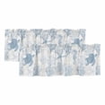 thumbnail image 1 of Blue Grey Coastal Valances for Windows, Decorative Rod Pocket Window Valance Curtains, Sea Turtle Nautical Coral Summer Beach Short Curtain Drapes for Kitchen/Living Room, 2 Panels, 42" W x 18" L, 1 of 8