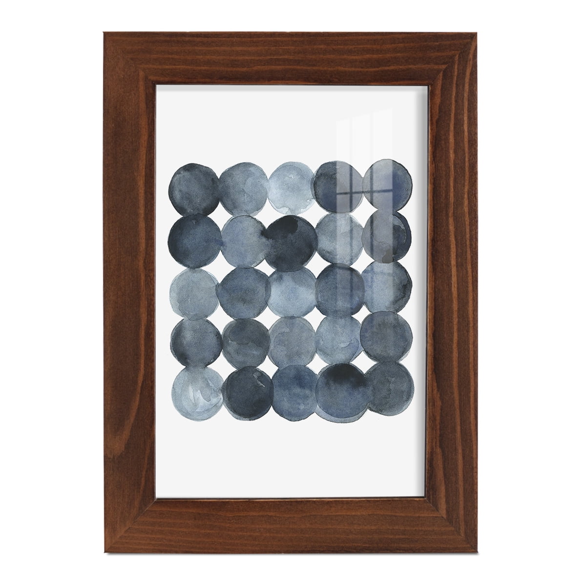 Blue Grey Density I -Framed Print w/glass-Chestnut