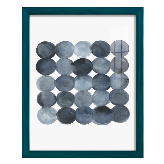 Blue Grey Density I -Framed Print w/glass-Ocean Blue