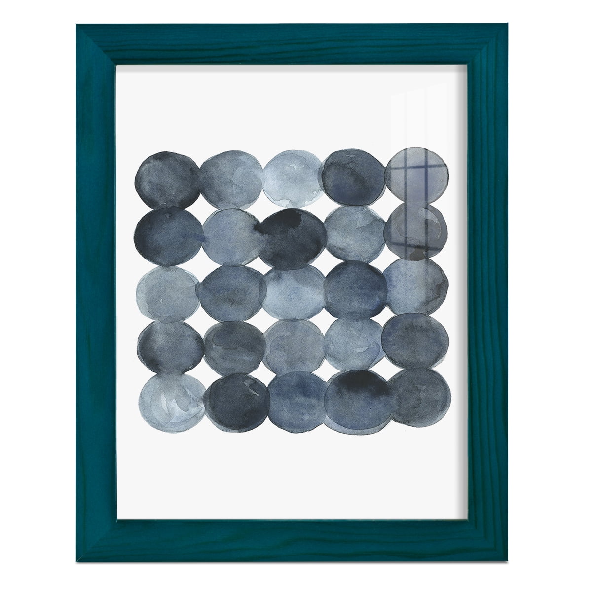 Blue Grey Density I -Framed Print w/glass-Ocean Blue