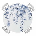 thumbnail image 1 of Blue Grey Eucalyptus Leaves Round Fitted Tablecloth with Elastic Edge, Waterproof Table Cloth Table Cover for 36"-44" Tables, Spring Rustic Botanical Tablecloths for Dining Picnic Indoor Outdoor, 1 of 9