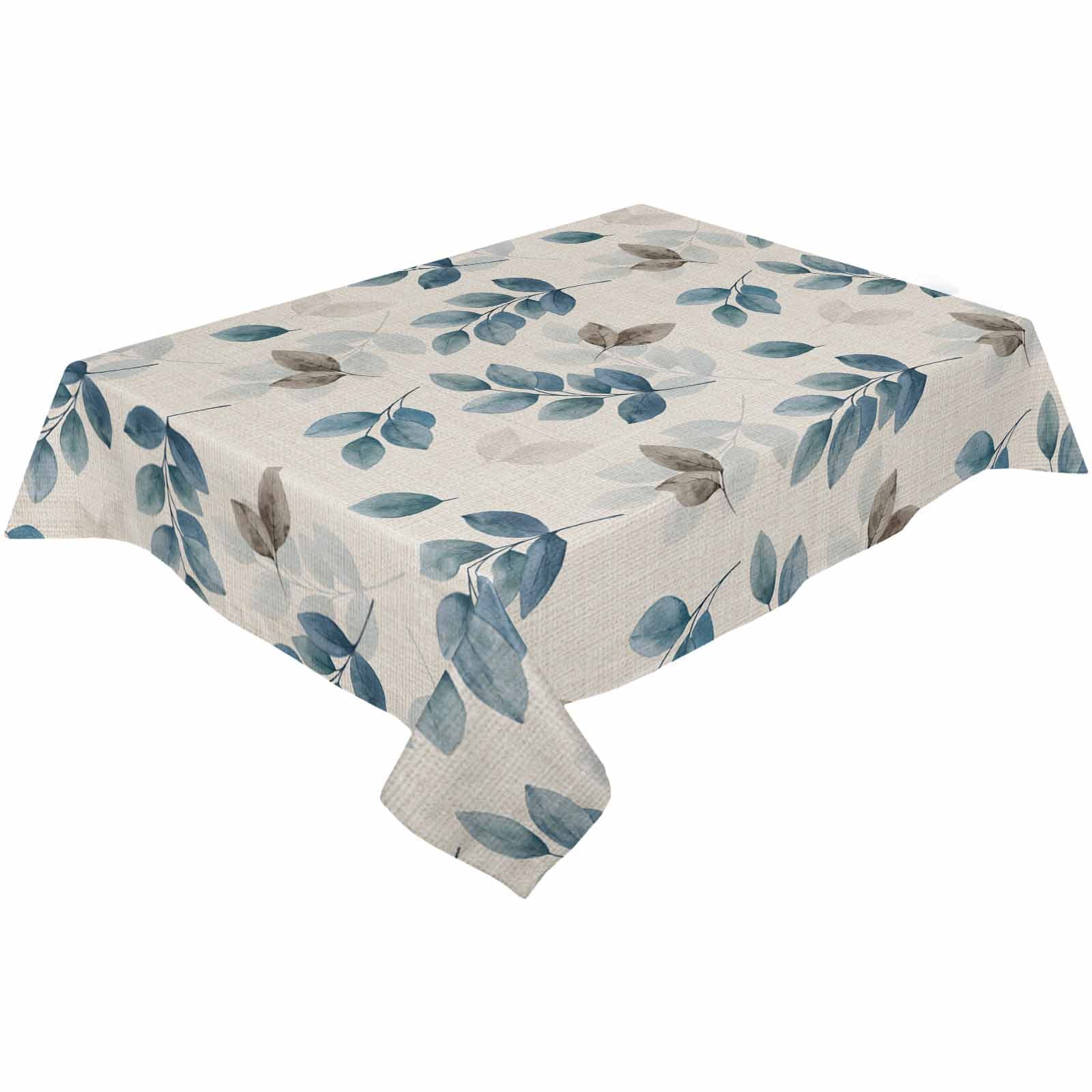 Blue Grey Eucalyptus Rectangle Tablecloths 54x87,Fall Botanical Floral ...
