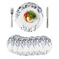 thumbnail image 1 of Blue Grey Eucalyptus Round 13 Inch Placemats Set of 6, Watercolor Spring Weeping Botanical HeatResistant Non Slip Place Mats for Dining Table, Wipeable Braided Kitchen Table Mats for Housewarming, 1 of 9