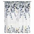 thumbnail image 1 of Blue Grey Eucalyptus Sheer Curtains 63 Inches Long, Watercolor Spring Weeping Botanical Light Filering Curtains, Breathable Simi Curtain Privacy Drapes for Living Room Bedroom Window Treatment, 1 of 9