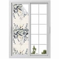 thumbnail image 1 of Blue Grey Eucalyptus Window Privacy Film, Farmhouse Weeping Leaves on Linen Static Cling UV Sun Blocking Heat Control Window Tint Day and Night, Non-Adhesive One Way Privacy Cover 17.7''x78.7'', 1 of 7