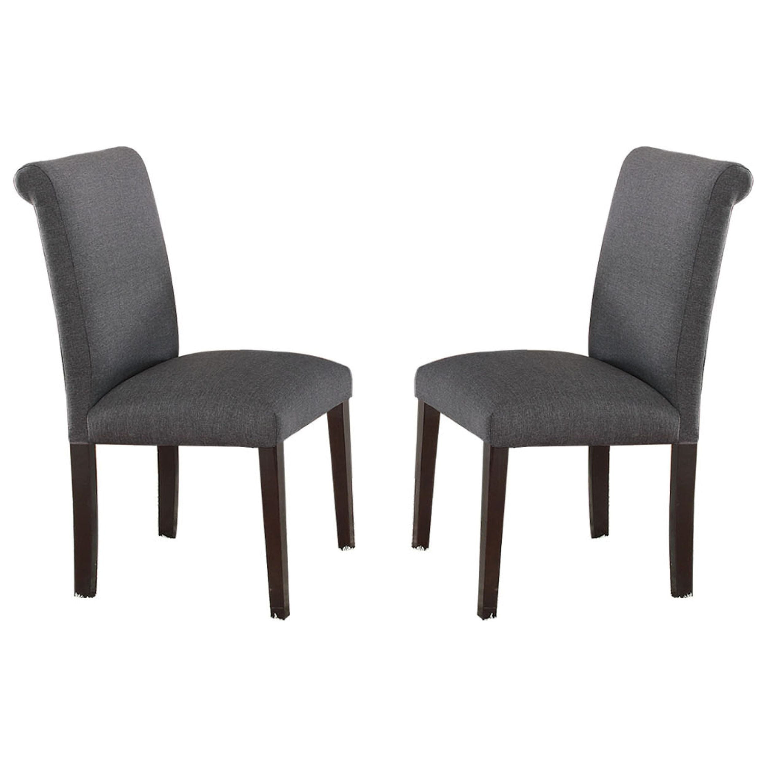 Blue Grey Fabric Dining Chairs, Set of 2
