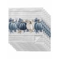 thumbnail image 1 of Blue Grey Fall Cloth Napkins Set of 6 Reusable Dinner Napkins, Vintage Thanksgiving Botanical Cocktail Napkin Washable Table Napkins for Wedding/Holiday Party/Baby Shower 20"x20", 1 of 7