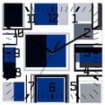 thumbnail image 1 of Blue Grey Geometric Wooden Wall Clock Silent Non Ticking, Abstract Art Irregular Contemporary Square Wall Clocks Battery Operated, Decor Clock for Home Office, Living Room, Kitchen, 12 Inch, 1 of 9