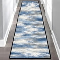 thumbnail image 1 of Blue Grey Horizontal Cloud Hallway Runner Rug, 60x18 Inches Modern Tie-Dye Long Floor Mat, Non-Slip Washable Contemporary Art Rug for Entryway Kitchen, 1 of 9