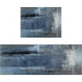 thumbnail image 1 of Blue and Grey Kitchen Rugs and Mats Sets of 2,Abstract Art Kitchen Decoration Non-Slip Absorbent Mats for Sink Waterproof Runner Rug for Laundry Room ,17x24+17x48inch, 1 of 5