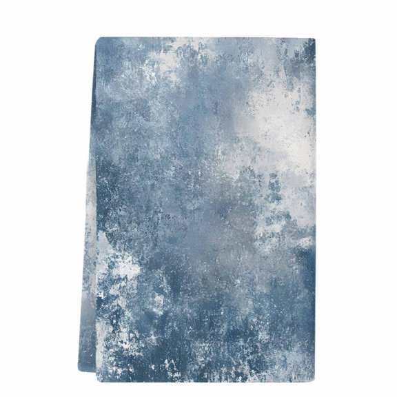 Blue Grey Kitchen Towels Set of 1, Absorbent Microfiber Dish Tea Towels with Hanging Loop, Oil Painting Modern Abstract Resuable Hand Towel for Home Kitchen Cooking Cleaning 18"x28"