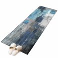 thumbnail image 1 of Blue Grey Large Area Rugs for Bedroom Living Room, Soft Non Slip Carpet Bedside Rug, Modern Oil Painted Abstract Art Aesthetics Rectangular Floor Cover Kitchen Accent Rug 2'x6' for Dining Room/Office, 1 of 9