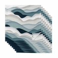thumbnail image 1 of Blue Grey Ombre Cloth Napkins, Modern Geometric Moire Abstract Art Washable and Reusable Dinner Napkins Set of 8, Table Napkin for Kitchen Party Birthday Wedding Hotel Housewarming 20"x20", 1 of 8