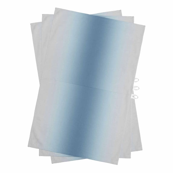 Blue Grey Ombre Kitchen Towels Set of 3, Water Absorbent Dish Towel, Farmhouse Gradient Minimalist Decorative Hand Towels - Quick Drying Cloth for Cooking Baking, 18x28 Inch