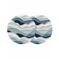 thumbnail image 1 of Blue Grey Ombre Round Placemats Set of 2 for Dinning Tables,Heat-proof Braided Table Mats 13 Inch,Modern Geometric Moire Abstract Art Washable Place Mat for Kitchen Restaurant Party Table Decor, 1 of 9