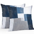 thumbnail image 1 of Blue Grey Outdoor Pillow Covers Pack of 2 Abstract Graffiti Modern Mottled Art Waterproof Throw Pillow Covers Decorative Cushion Cases for Patio Garden Tent Balcony Couch 16x16 inch, 1 of 8