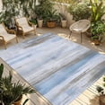Blue Grey Paint Outdoor Rug 4x6 ft Modern Abstract Grey Blue Stripes ...