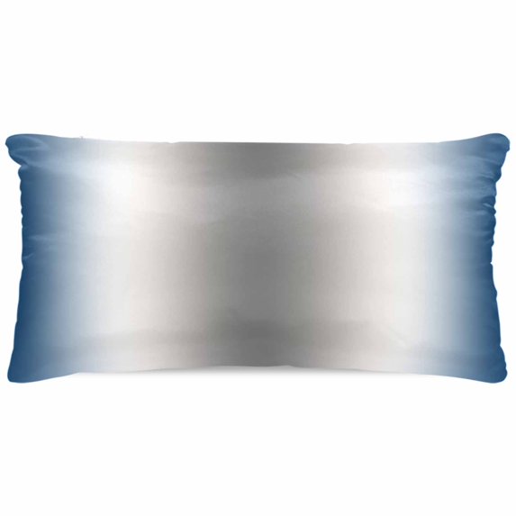 Blue Grey Pillow Cases Cal King Size, Smooth Satin Pillowcase for Hair and Skin, Gray Farmhouse Modern Rustic Decorative Cooling Bed Pillow Covers with Zipper, 20x40 Inches