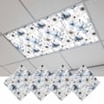 thumbnail image 1 of Blue Grey Spring Floral Magnetic Fluorescent Light Covers for Ceiling Lights 2x4 Feet, Summer Flowers Botanical Office Classroom Kitchen Drop Ceiling Light Covers Lighting Filters Shade Panel 4 Packs, 1 of 9