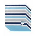 thumbnail image 1 of Blue Grey Striped Cloth Napkins Set of 6 Reusable Dinner Napkins, Farmhouse Stripes Simple Art Cocktail Napkin Washable Table Napkins for Wedding/Holiday Party/Baby Shower 20"x20", 1 of 7