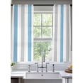 thumbnail image 1 of Blue Grey Striped Sheer Curtains for Living Room Bedroom Geometric Vertical Stripes Minimalist Sheer Curtains 72 Inch Long 2 Panels Set Light Filtering Curtain Window Treatments Drapes, 1 of 6