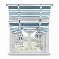 thumbnail image 1 of Blue Grey Striped Tie Up Curtains for Windows, Balloon Window Shades, Farmhouse Stripes Modern Abstract Art Kitchen Window Treatments Roll Up Curtain for Basement/Nursery 52"x45", 1 of 8