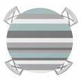 thumbnail image 1 of Blue Grey White Stripe Pattern Elastic Fitted Round Table Cover Simple Style Waterproof Outdoor Tablecloth for Holiday Party, Picnic, Patio & Dining Fits Tables Up to 36"-44", 1 of 8