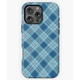 thumbnail image 1 of Blue Grid Pattern Geometric Design N7214 Phone Case for iPhone 17 16 15 14 13 12 11 Pro Max, 1 of 2