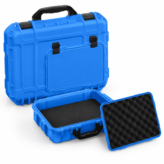 Blue Grid Shell Hard Case, 11.3 x 8.7 x 4.2 Inch, Protective Carrying ...