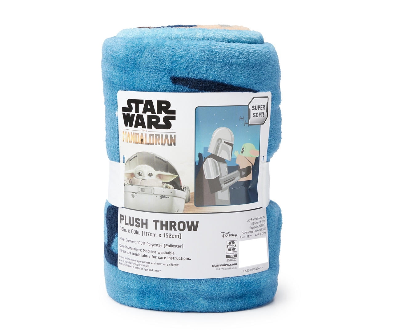 Blue Grogu The Mandalorian Fleece Throw 46 x 60