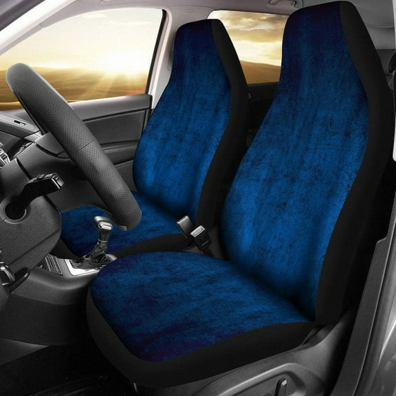 Blue Grunge Car Seat Covers Pair 2 Front Car Seat Covers Seat Cover for Car Car Seat Protector Car Accessory