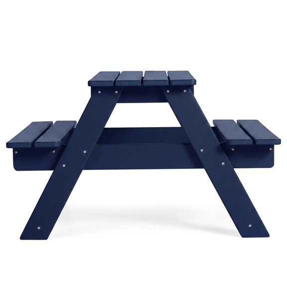 Blue HDPE Plastic Picnic Bench Table For Indoor And Outdoor Use