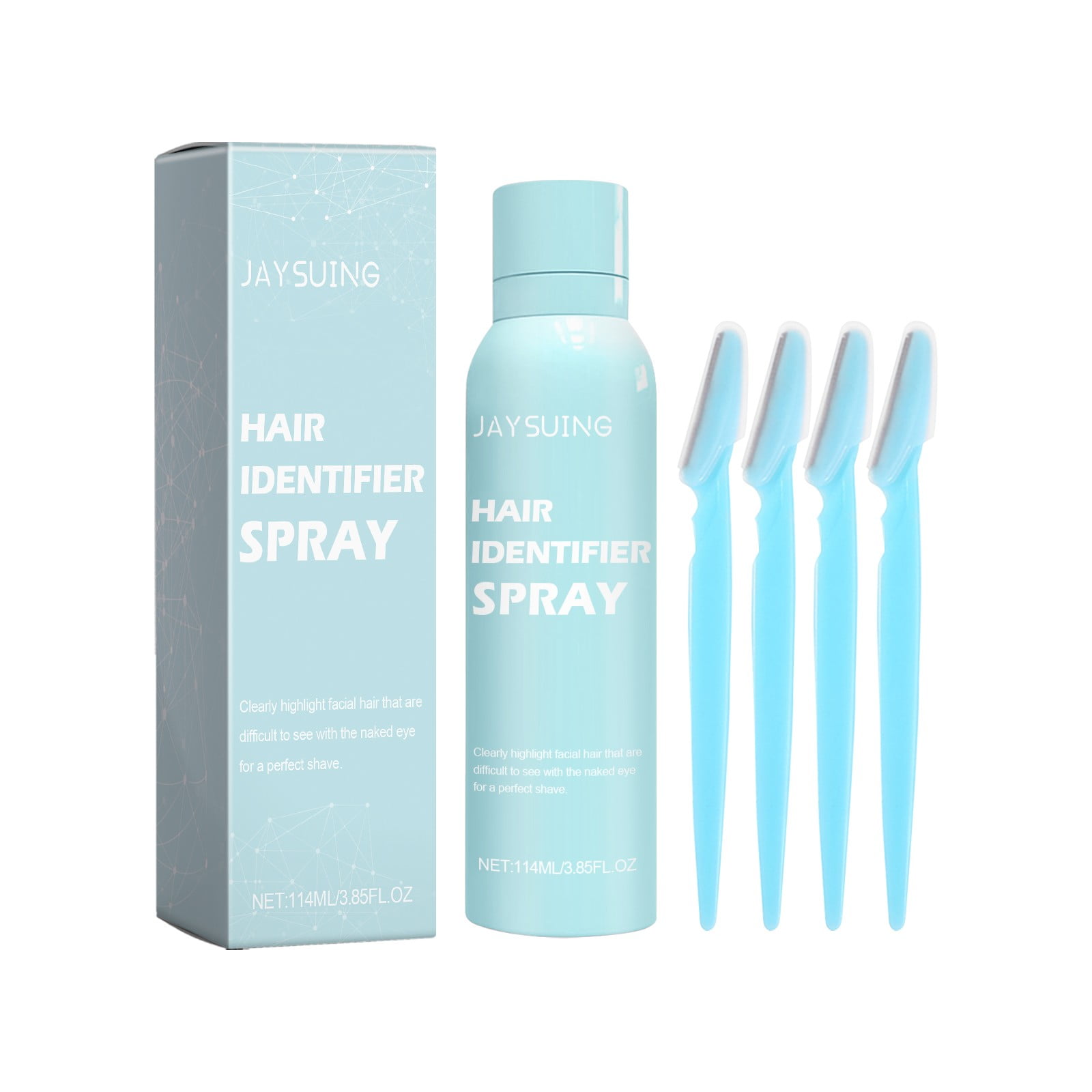 Blue Hair Identification Spray, Dermaplaning Spray Powder For Facial