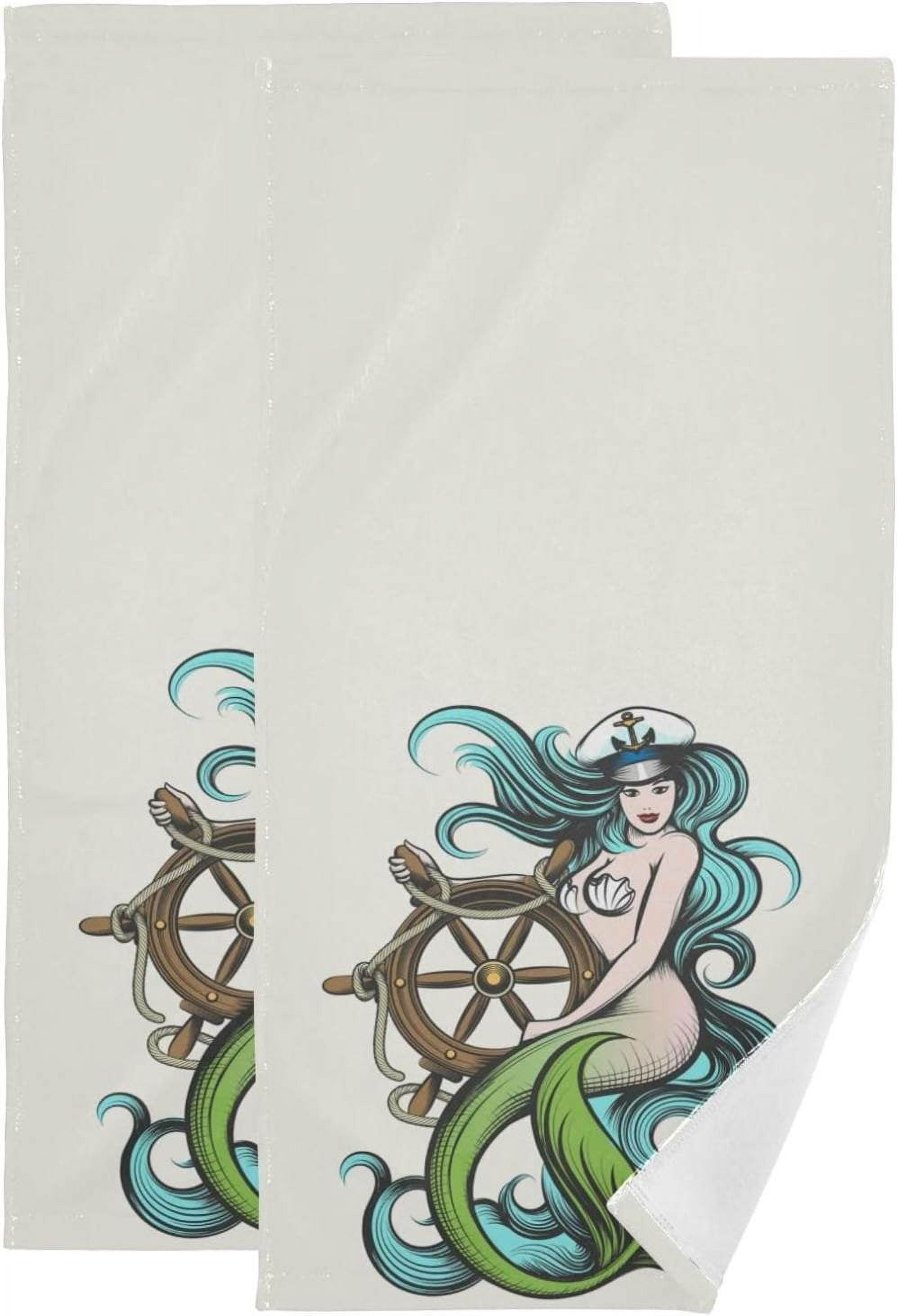 Mermaid hand towel sale